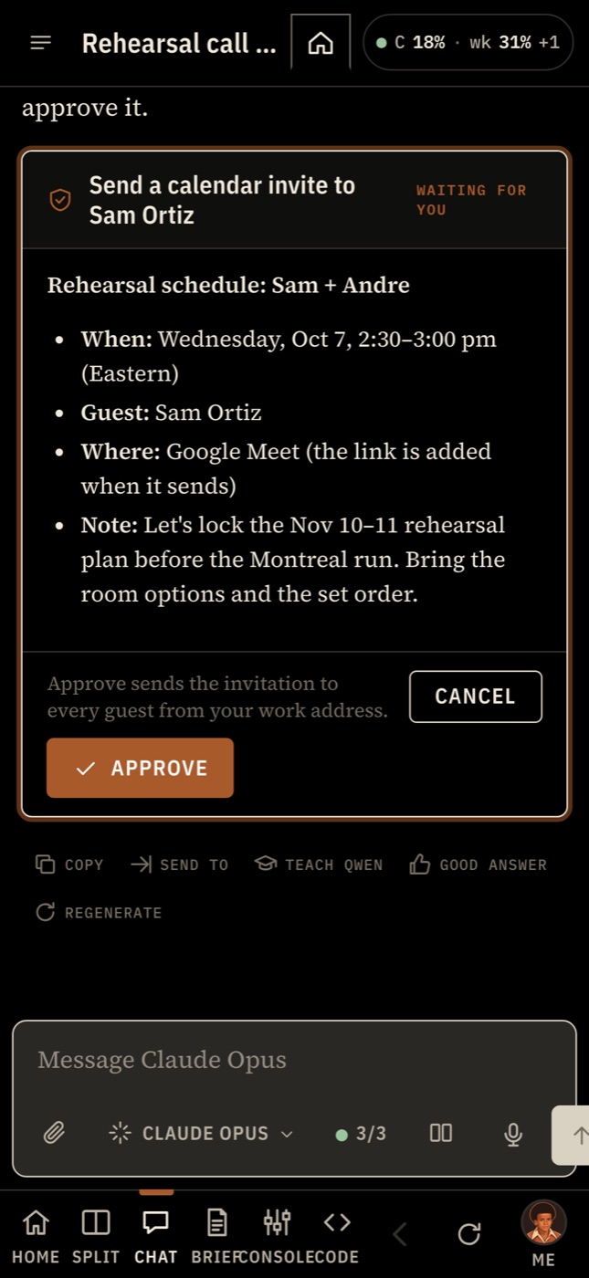 Chat on iPhone